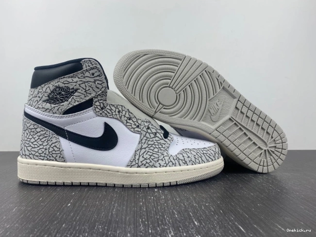 One Kick DZ5485-052 OG High 1 Jordan Cement Air White 0723
